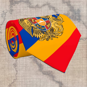 Gravata Armênio Flag e Armênia viagem, negócios/esporte