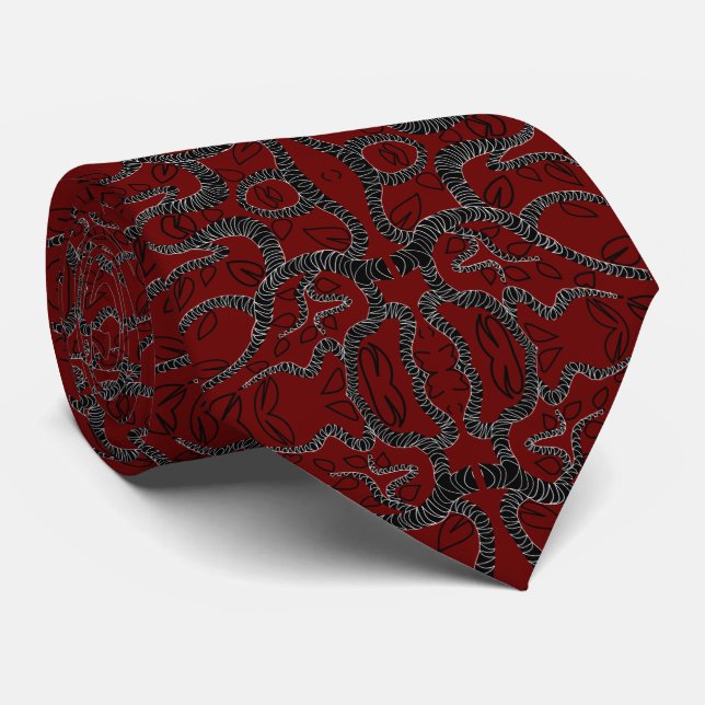 Gravata Arnaments Burgundy Tie (Rolled)