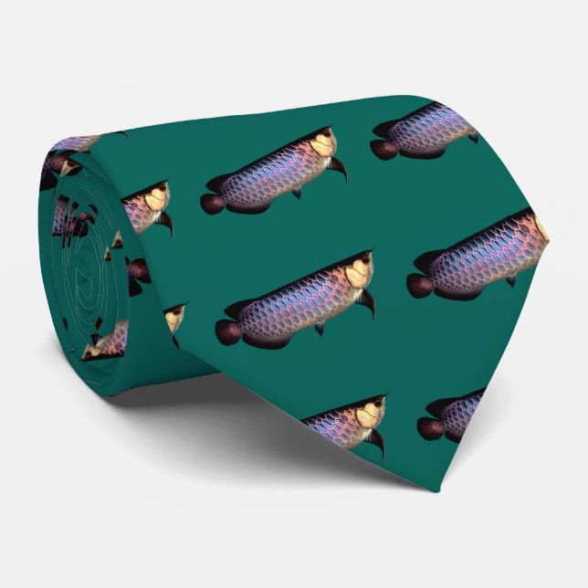 Gravata arowana ( wild blue ) (Rolled)