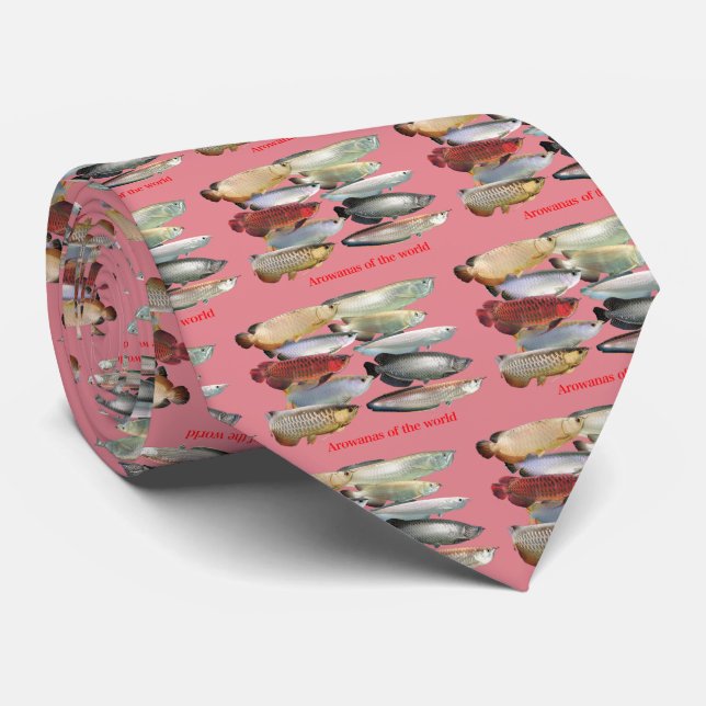 Gravata Arowanas do mundo (Rolled)