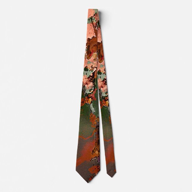 Gravata Arqueology Dig Abstrato Necktie (Frente)