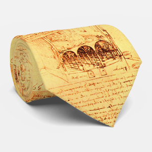 Gravata ARQUITETURA RENAISSANCE desenhada por Leonardo