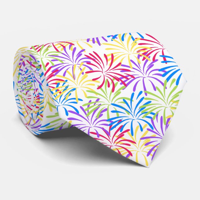 Gravata Arranque do Rainbow Fireworks (Rolled)