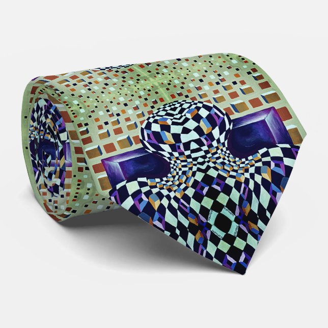 Gravata Art Deco - Difusão Abstrata (Rolled)