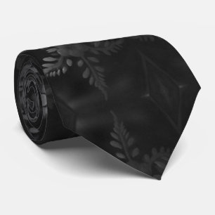Gravata Art Deco flores gravadas decoração floral Blumende