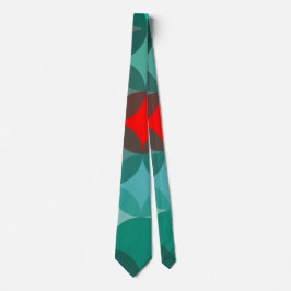 Gravata art deco inspirou o teal e o abstrato vermelho