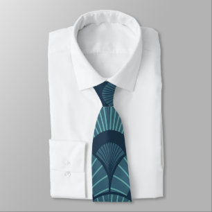 Gravata Art Deco Teal Tie