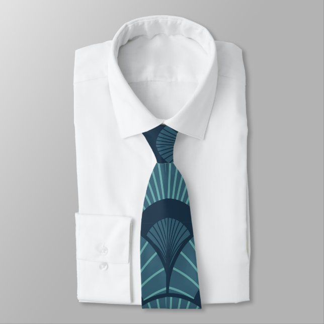 Gravata Art Deco Teal Tie (Amarrado)
