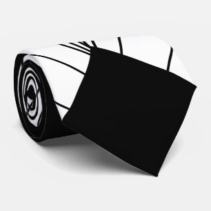 Gravata Art Deco Ventilador Design Preto E Coluna Branca