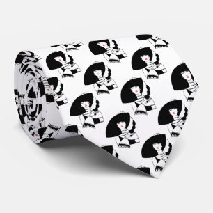 Gravata Art Deco Woman Em Big Hat Luva RL