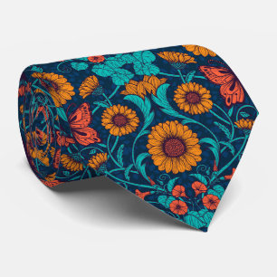 Gravata Art Nouveau daisies
