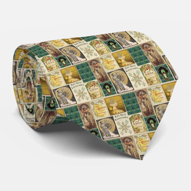 Gravata Art Nouveau Damas (Rolled)