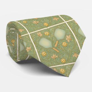 Gravata Art Nouveau Pickleball Necktie – Sage Green
