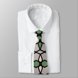 Gravata Art Nouveau Vintage Style Cinzas, Verde, Rosa,