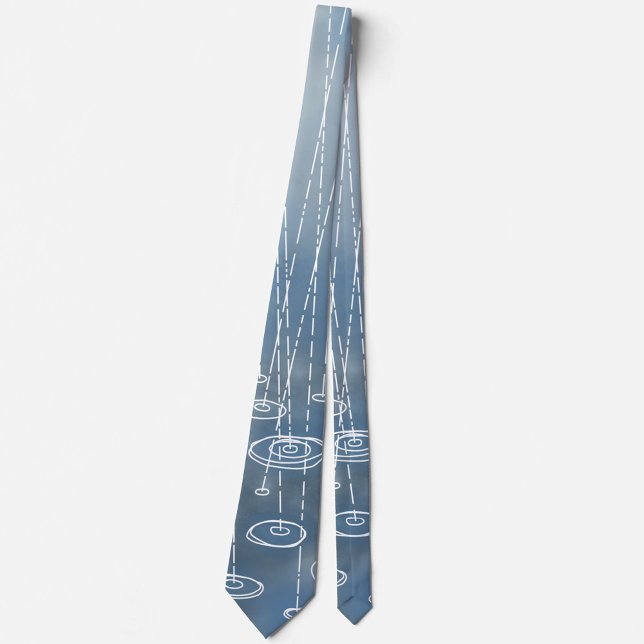 Gravata Arte Azul Rainha (Rainy weather art blue neck tie)