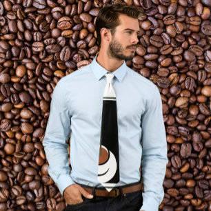 Gravata Arte Deco Vintage, Xícara de Café com Vapor