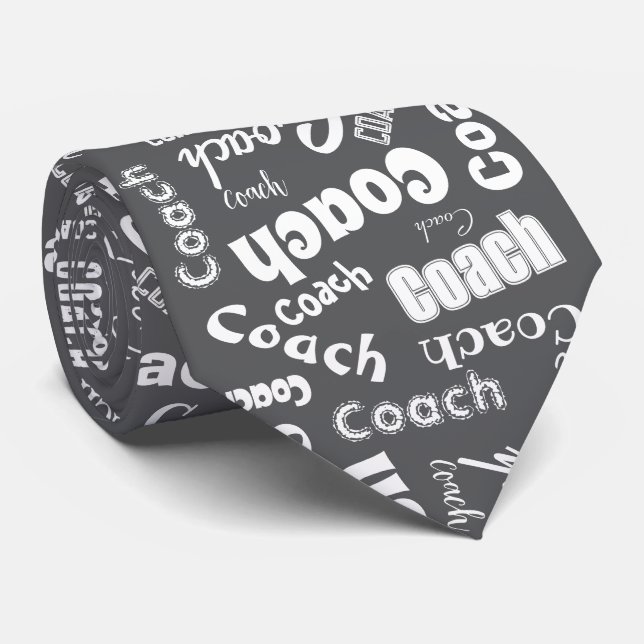 Gravata Arte do nome do presente do treinador personalizad (Rolled)