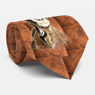 Gravata Arte do teste padrão do animal de fazenda da cabra