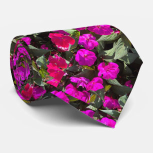 Gravata Arte Floral Abstrata em Rosa Presente Favor de Cas