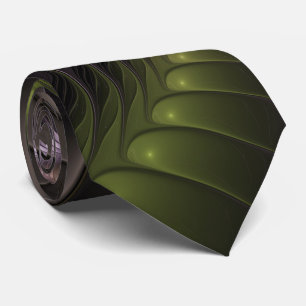 Gravata Arte Fractal 3D Colorida abstrato brilhante