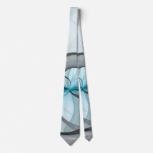 Arte Fractal Moderna Abstrata Antracite Cinza Azul