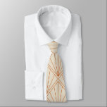 Gravata Arte Legante Deco Queimou Casamento Laranja<br><div class="desc">Vintage Art Deco Burnt Orange Elegant Nave Nave Elegante</div>