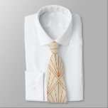 Gravata Arte Legante Deco Queimou Casamento Laranja<br><div class="desc">Vintage Art Deco Burnt Orange Elegant Nave Nave Elegante</div>