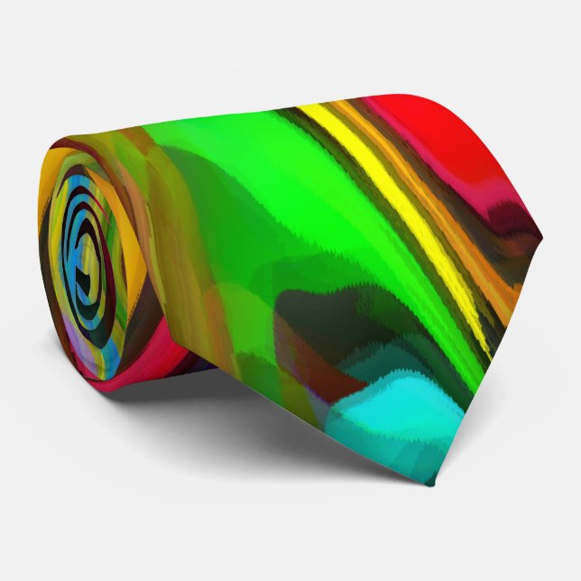 Gravata Arte moderna do Café da Manhã Psicodélica (Rolled)