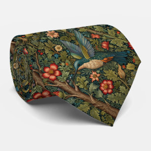 Gravata Arte nouveau vintage de beija-flor boho chic