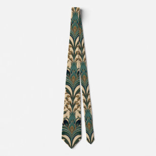 Gravata Arte Novo Deco Majólica Floral Artesanal Antiga