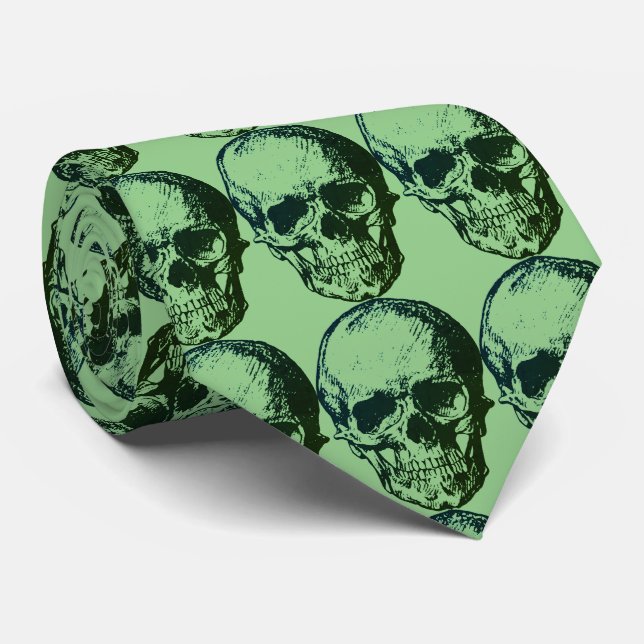 Gravata Arte Pop Caveira (Rolled)