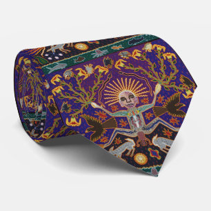 Gravata Arte tribal étnica Boho da deusa asteca maia