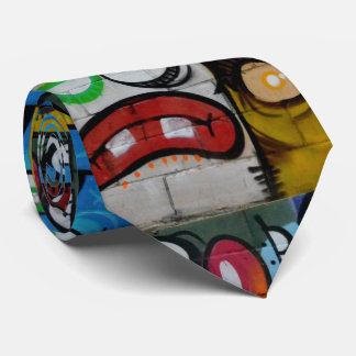 Gravata Artistic urban cartoon Street man pattern