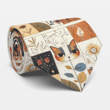 Artística Colorida Arte Nouveau, Cute Cat Patterno