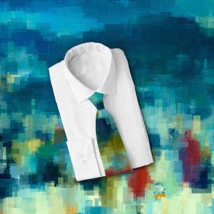 Gravata Artsy Winter Colors Modern Cubist Abstrato