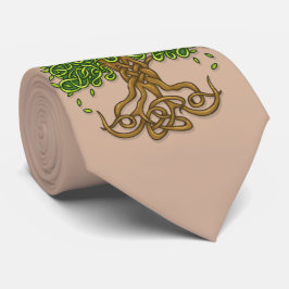 Gravata Árvore da luz do laço da vida - marrom