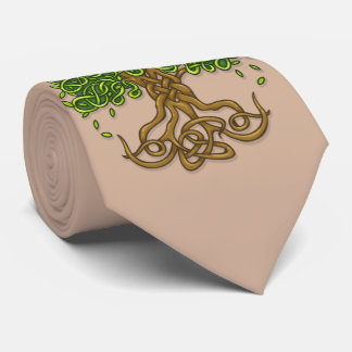 Gravata Árvore da luz do laço da vida - marrom