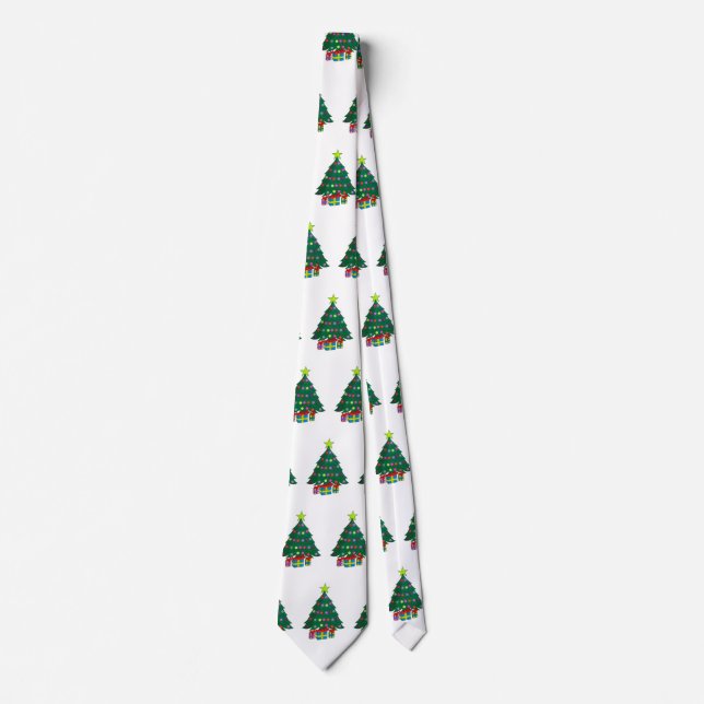 Gravata Árvore de Natal Aconchegante (Frente)