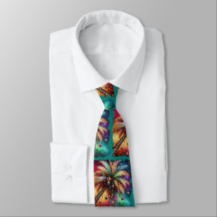 Gravata Árvore Tropical de Natal Whimsso Vivid