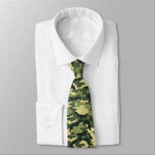 Gravata As forças armadas verdes da selva camuflam o
