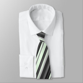 Gravata As listras pretas e cinzentas na hortelã