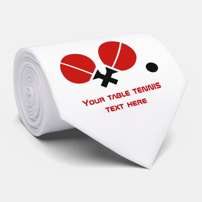 Gravata As raquetes e a bola do sibilo-pong do ténis de (Rolled)