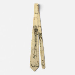 Gravata Asa de Leonardo da Vinci no Esboço da Máquina Voad