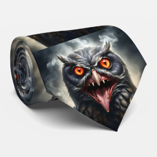 Gravata "Asas Pesadelos: A Coruja Vampira Fangida"