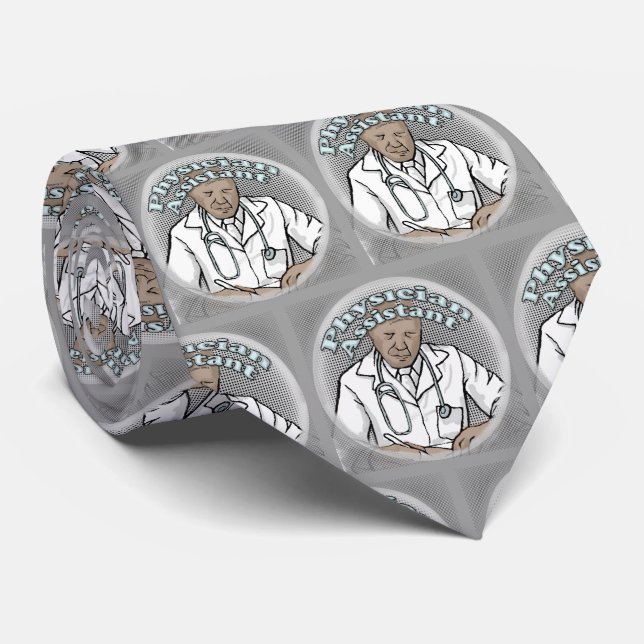 Gravata Assistente Médico Preto (Rolled)