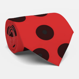 Gravata Atualização do Tie Polkadot Vermelho com Preto