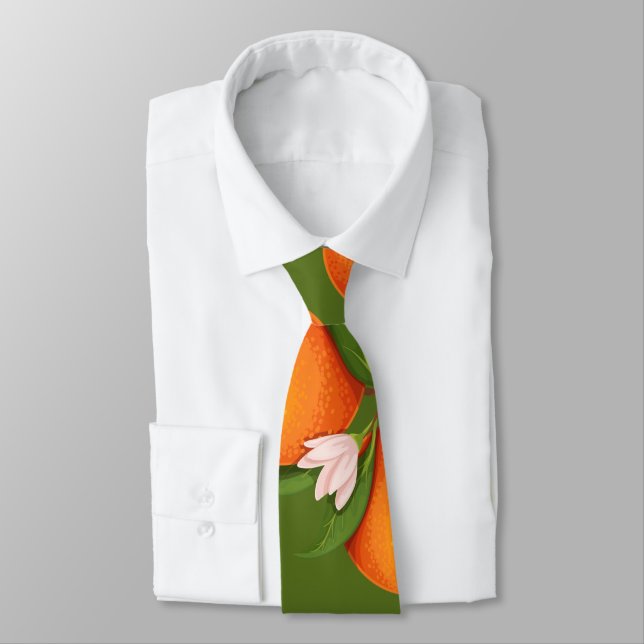 Gravata Atualizando Padrão de Laranjas Grandes (Amarrado)