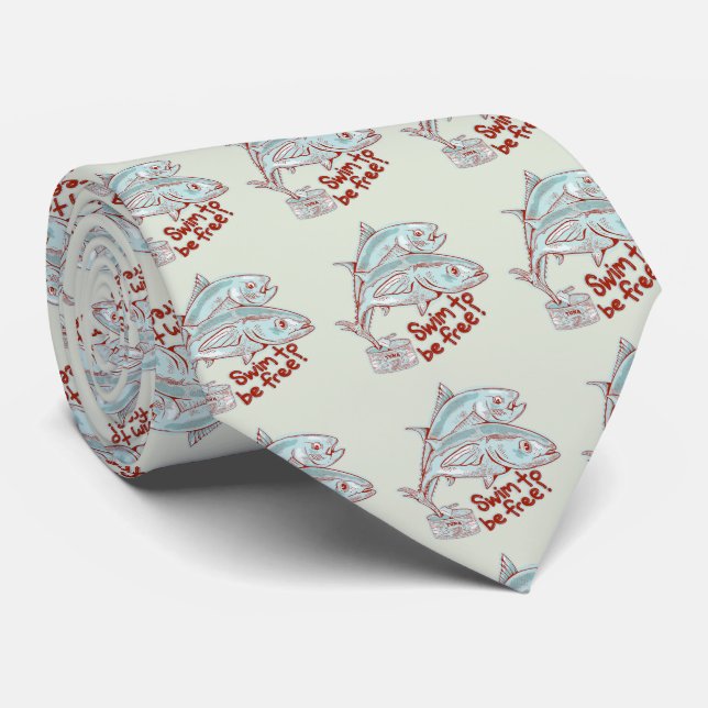 Gravata Atum Peixe que escava uma lata (Rolled)