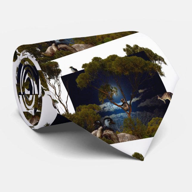 Gravata Austrália Koala Com A Vida Selvagem Australiana, (Rolled)