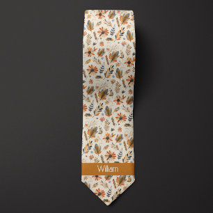 Gravata Autumn Colors Boho Inspirado Botânico